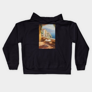 painting of greece Kids Hoodie